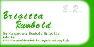 brigitta rumbold business card